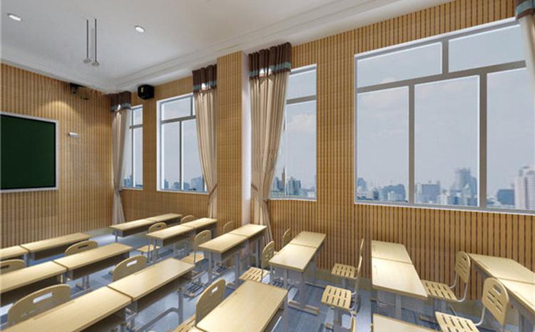 河南南陽學校多媒體教室槽木吸音板聲學工程